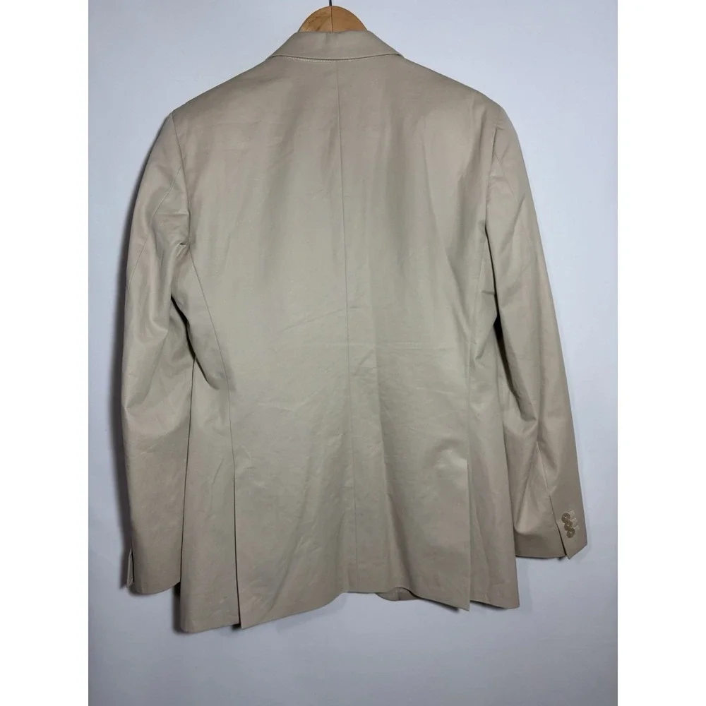 Banana Republic Mens 38R Beige‎ Cotton Blend Classic Blazer Jacket Double Vent